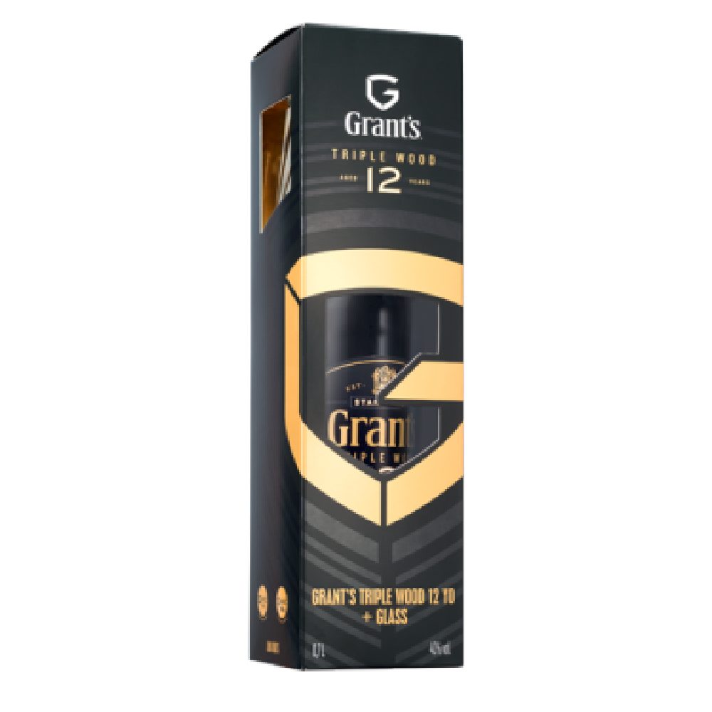 Whisky Grant's 12YO + szklanka 40% 700 ml